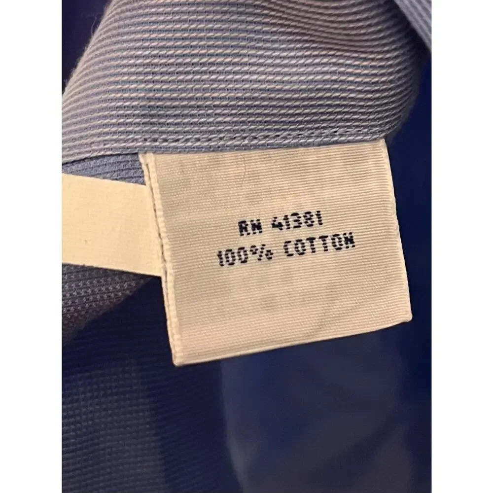 Polo Ralph Lauren 2XLT Tall Blue Hairline Stripe Cotton Button Up Shirt L/S Mens